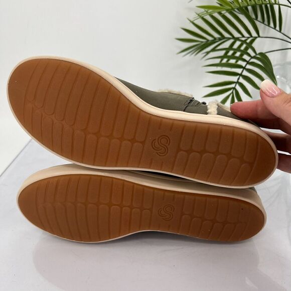 Clarks Cloudsteppers Boots Women 9 M Faux Fur Flat Winter Snow Shoes Zip Up - Picture 12 of 13